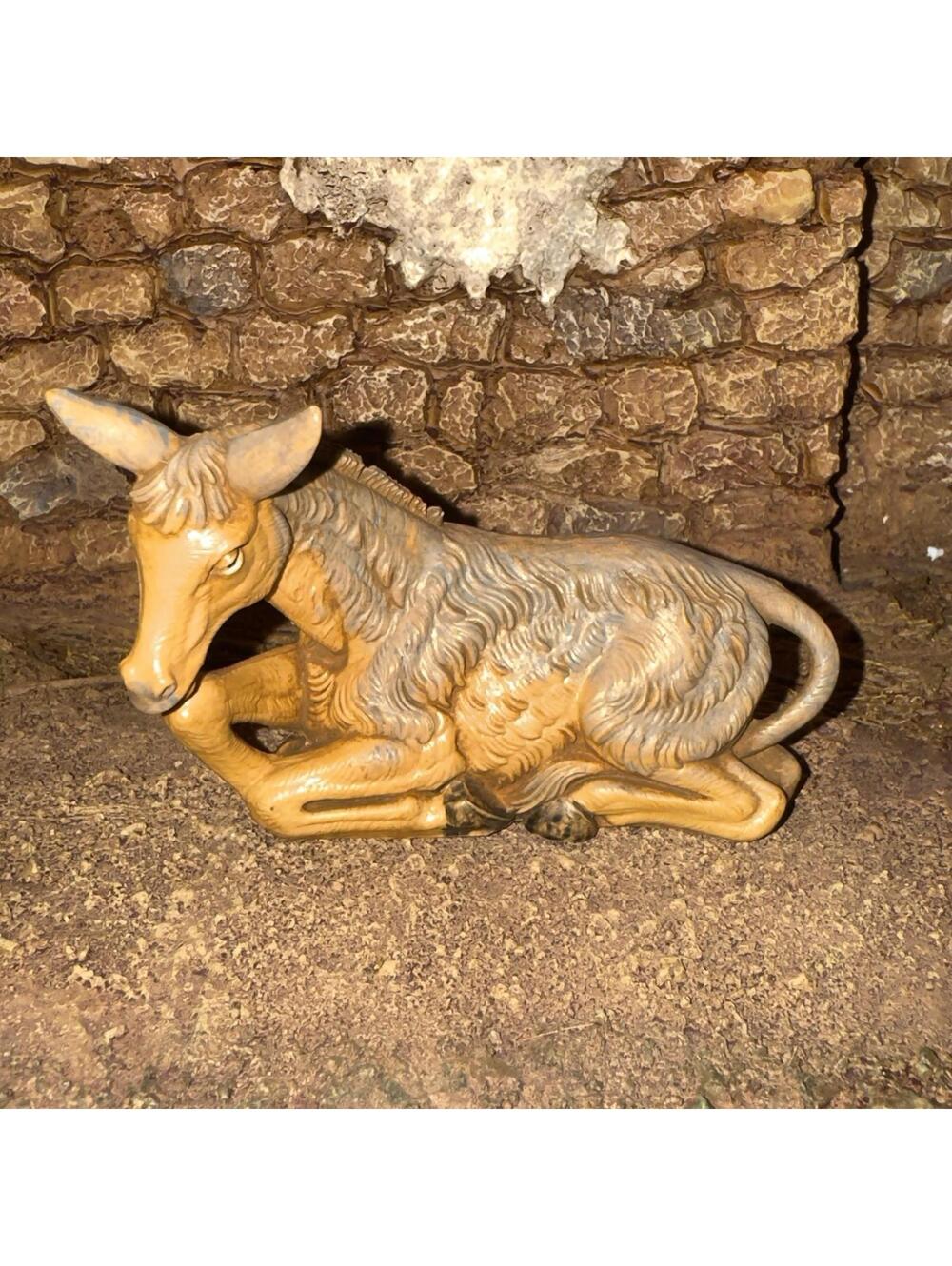 Vintage Fontanini Italy 5" Scale Nativity Figurine Seated Sitting Donkey Roman
